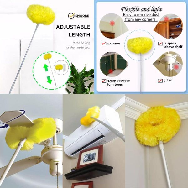 CEILING FAN DUSTER WASHABLE RETRACTABLE CLEAN BRUSH