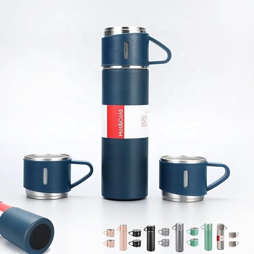 500Ml Bullet Thermos Bottle Set Double-Layer Stainless Steel Vacuum Flask