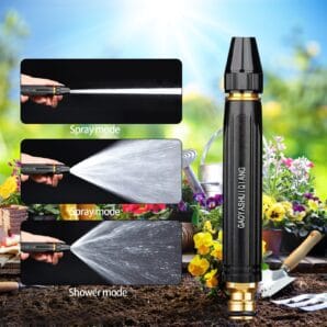 High Pressure Washing Water Gun,Nozzle Kit with 3 Pcs PVC Hose Quick Connector,Car & Garden Wash Water Gun