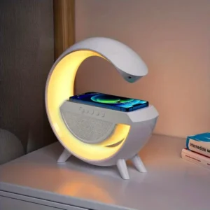 Wireless Speaker LED Night Light & Wireless Charger Table Atmosphere - Perfect For Home Office Dorm Decor