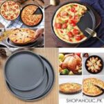 Set of 3 Pcs Nonstick Pizza Baking Pans Three Different Sizes