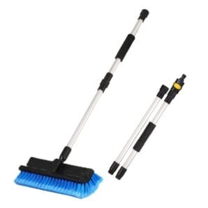 Telescopic Solar Panel Wash Brush with Water Inlet