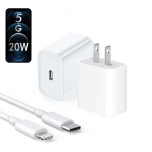 IPHONE USB-C PD 20W POWER ADAPTER CHARGER 2 PIN WITH CABLE