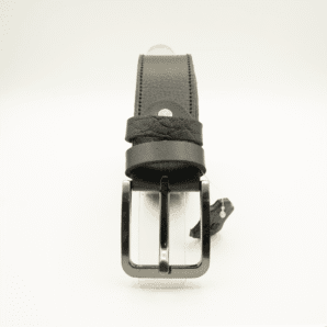 Genuine Black leather belt Single Stiched (1.5")