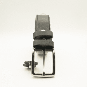 Genuine Black leather belt Single Stiched (1.25")