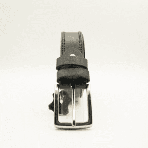 Genuine Black leather belt Double Stiched (1.25")