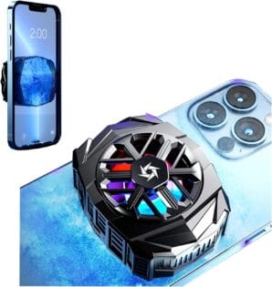 SL03 Universal Mobile Phone Cooling Fan Low Noise Gaming Phone Cooler Colorful RGB Semiconductor