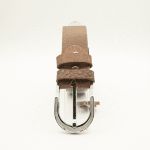 Dual-Tone Brown Leather Belt