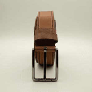 Men’s Brown Stitched Leather Belt Full Grain Cow Hide Leather