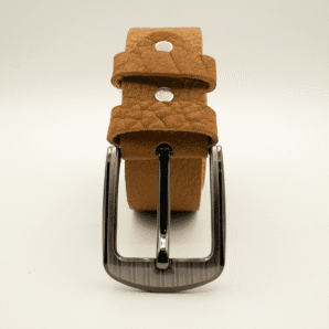 Men’s Camel Brown Textured Belt Full Grain Cow Hide Leather