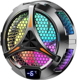 X42 Shelf Radiator Tablet Cooler RGB Light 10 cm Semi-Conductor Magnetic Cooling Fan for Tablet