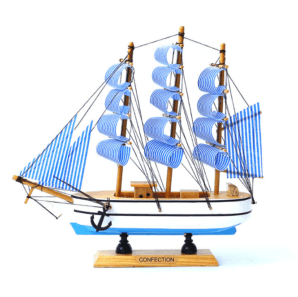 Wooden Model Ship Home Desk Decoration Decor Crafts Wooden Boat Models
