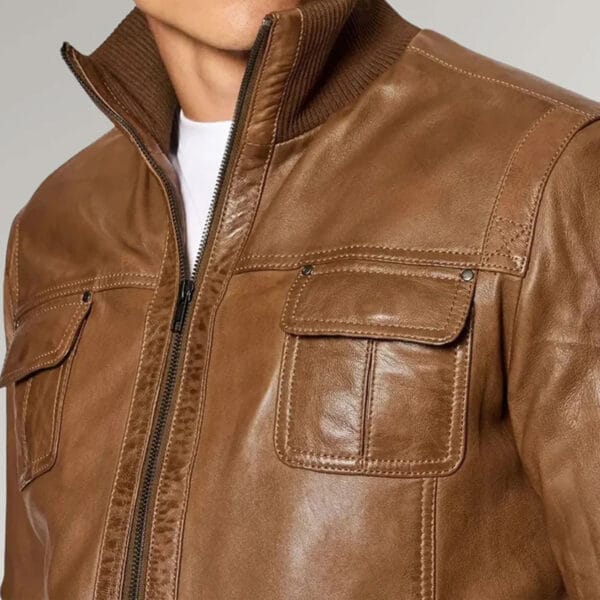 Men's-Brown-Sheepskin-Leather-Bomber-Jacket4