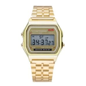 Luxury Golden Band Watch LED Digital Sports Electronic Retro Women Watch