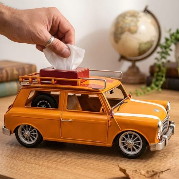 Orange Adventure Tissue Car Box Organizer