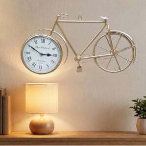 Vintage Bicycle Wall Clock for Living Room Decor