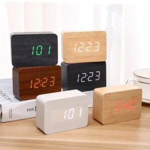 Wooden Digital Desk Clock Random Color