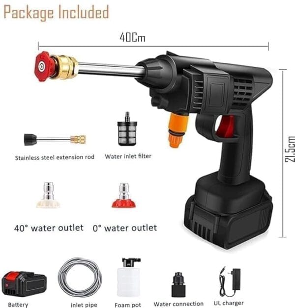 Cordless Portable Washer Electric Cleaning Gun 128V