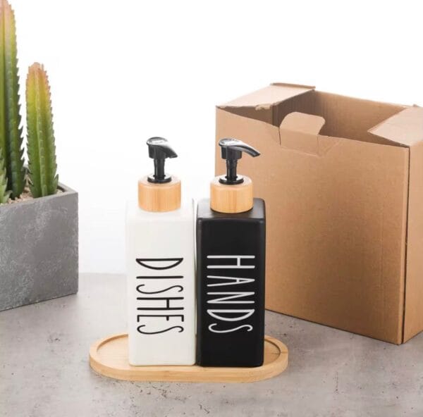 Luxury 350ML Empty Hand Wash And Lotion Packaging Glass Lotion Bottles