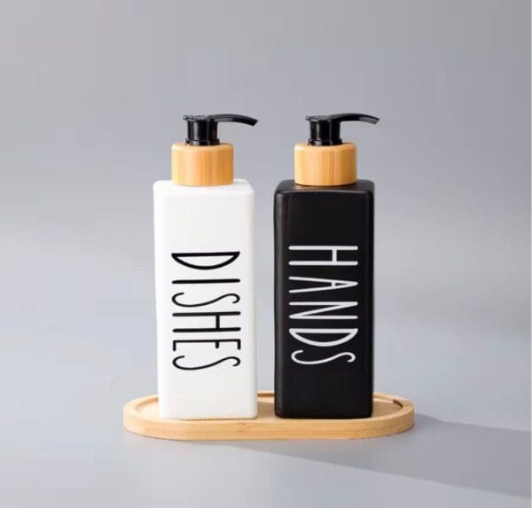 Luxury 350ML Empty Hand Wash And Lotion Packaging Glass Lotion Bottles
