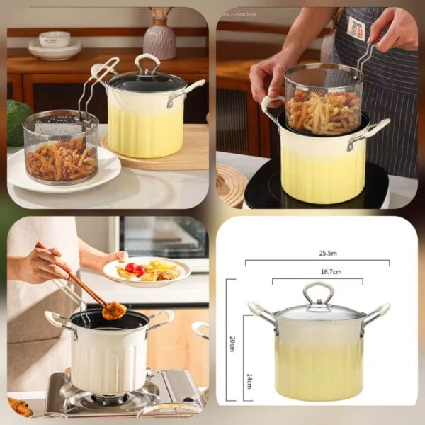 3L Stainless Steel Deep Frying Pot