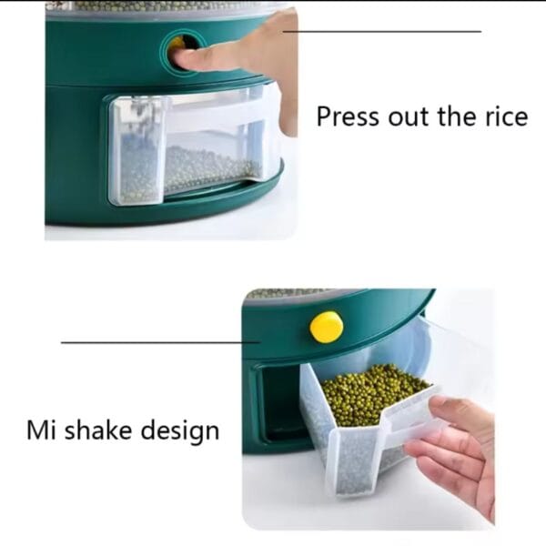 360° Rotatable 6-Grid Storage Container