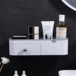 WALL MOUNTED WASHROOM ORGANIZER WITH DRAWER