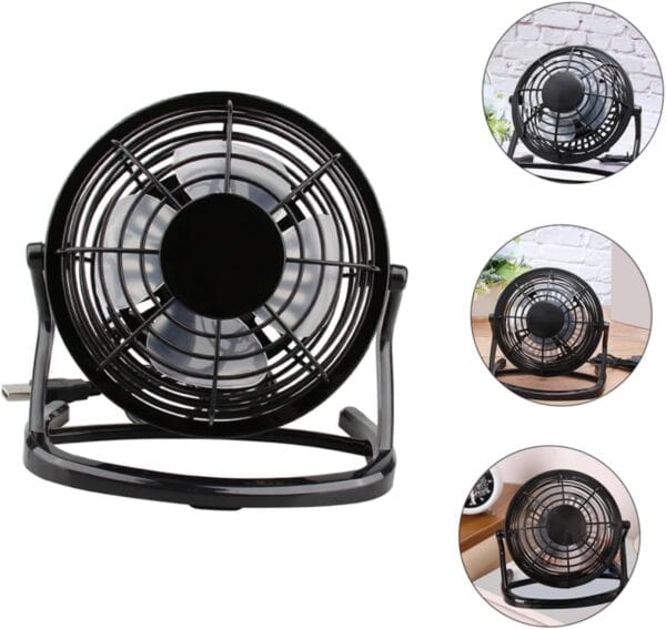Small USB Desk Fan Quiet Personal Cooling Fan with Rotation Detachable Design for Easy Cleaning for Office and Home Use