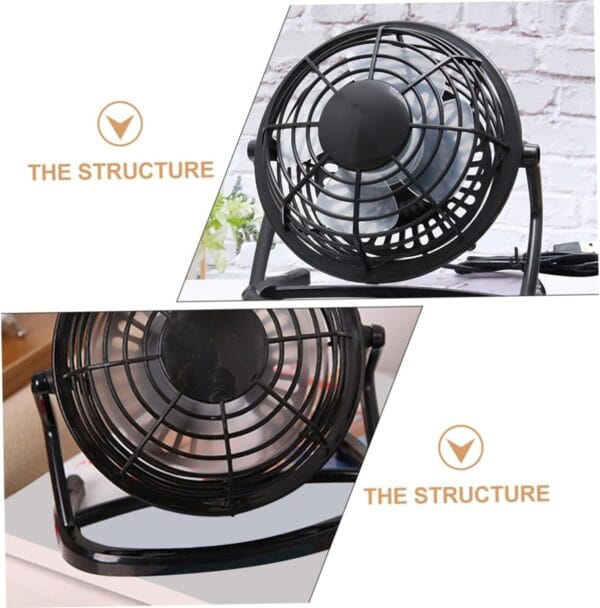 Small USB Desk Fan Quiet Personal Cooling Fan with Rotation Detachable Design for Easy Cleaning for Office and Home Use