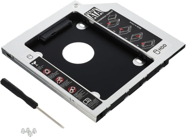 Universal Caddy Drive 9.5mm 2.5 Inch Sata Aluminum 2nd Hdd Caddy Ssd And Hdd Hard Disk Driver Case
