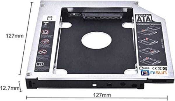 12.7mm Aluminum 2nd HDD SDD Hard Disk Caddy