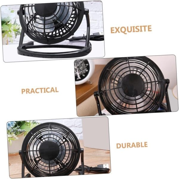 Small USB Desk Fan Quiet Personal Cooling Fan with Rotation Detachable Design for Easy Cleaning for Office and Home Use