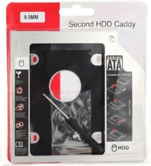 Universal Caddy Drive 9.5mm 2.5 Inch Sata Aluminum 2nd Hdd Caddy Ssd And Hdd Hard Disk Driver Case